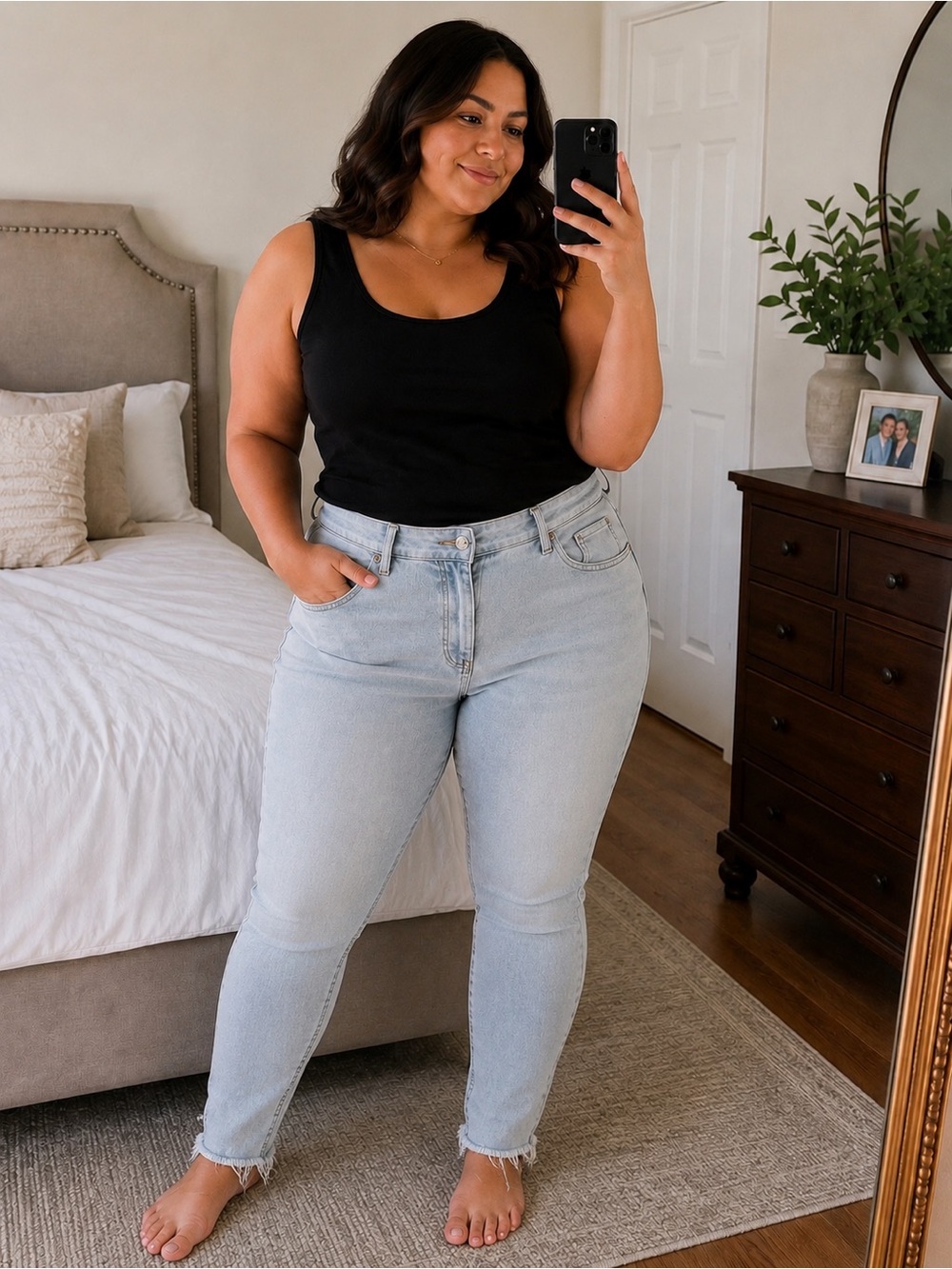 Old Navy Curvy High Rise Straight Jeans | Light Wash | Size 16